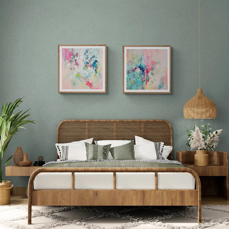 Whispering Blooms - Soft Abstract Floral Painting for Modern Wall Decor