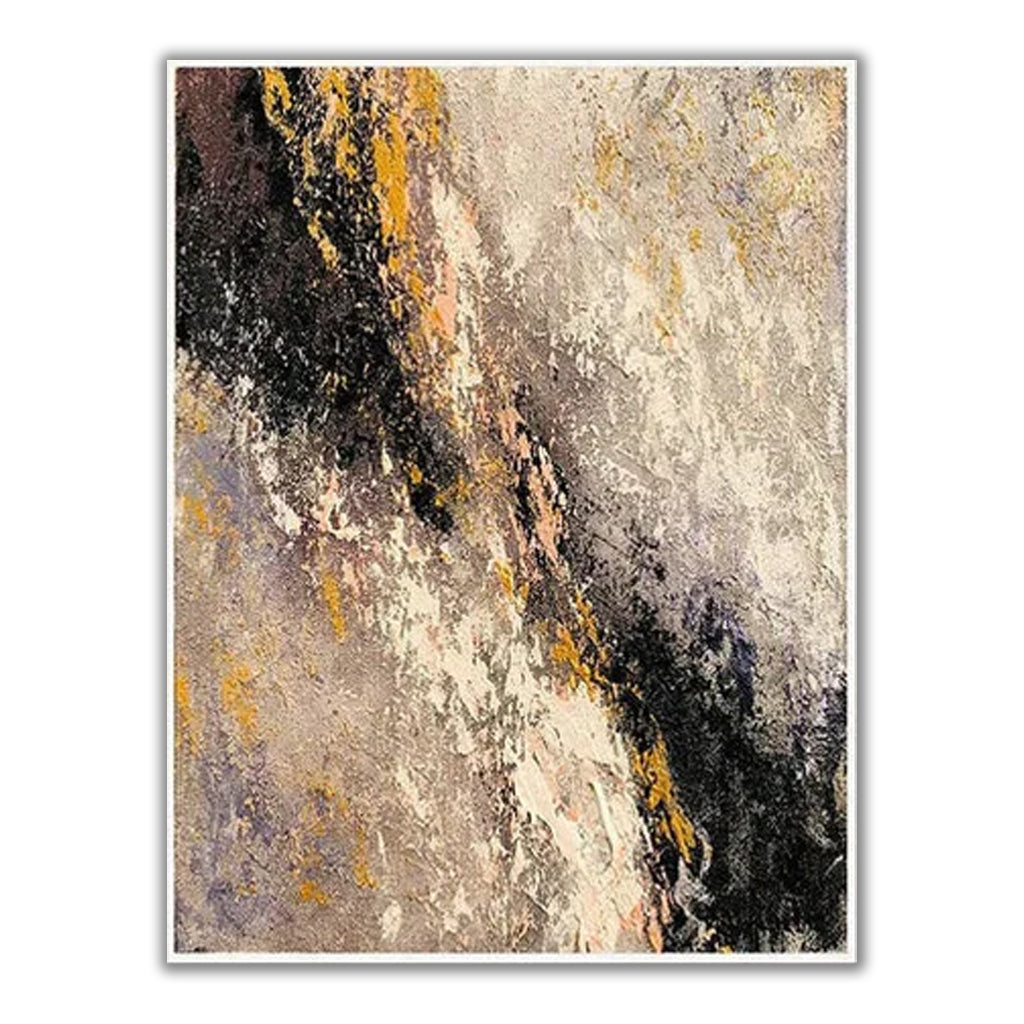Winged Sun-Textured Abstract Oil Painting – Large Canvas Wall Art for Modern Interiors