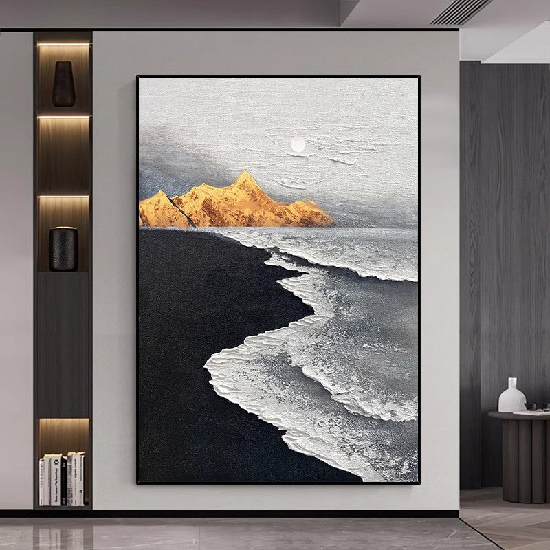 Promise of Love – Abstract Coastal Oil Painting | Modern Landscape Wall Art