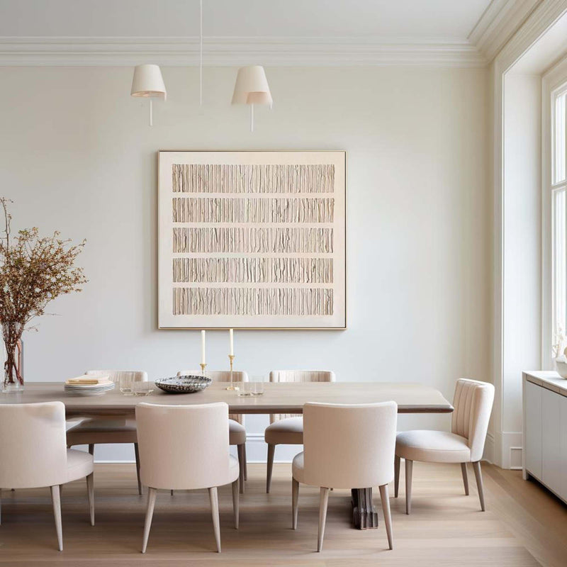 Harmony Stripes-Wabi Sabi Abstract Textured Canvas Painting for Modern Interiors