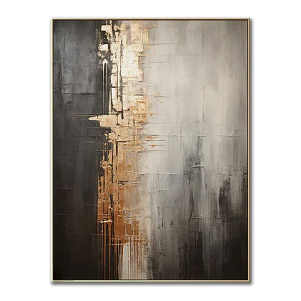 Modern Abstract Textured Wall Art -Urban Radiance Luxury Painting for Living Room