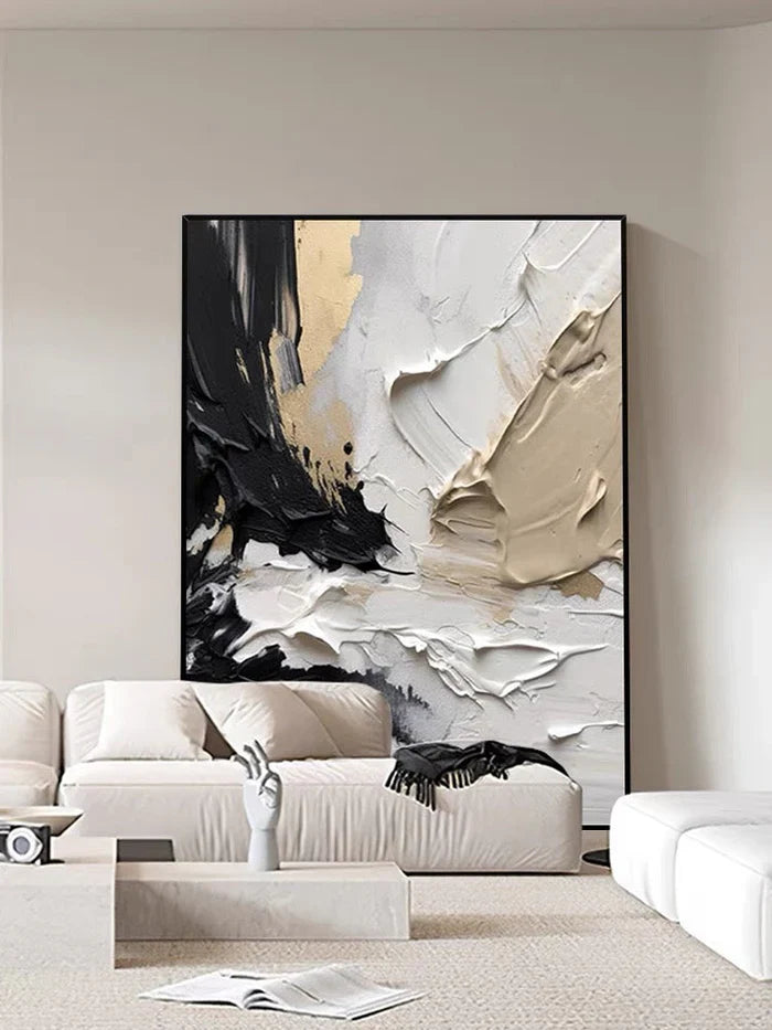 Sculptural Strokes – Modern Textured Abstract Oil Painting on Canvas