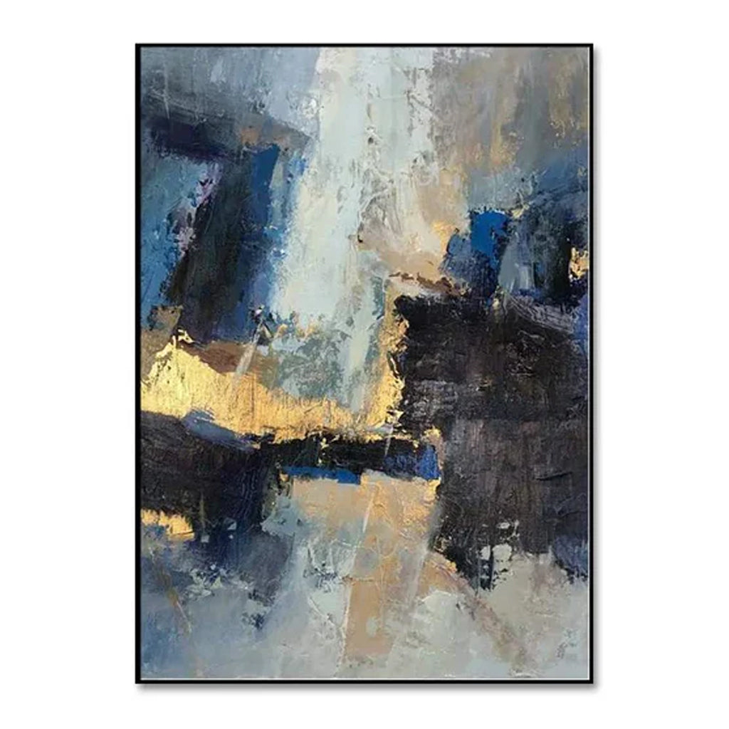 Starlit Expanse-Hand-Painted Vertical Abstract Oil Painting on Canvas for Modern Interiors