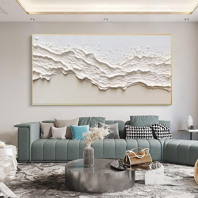 Whispers of the Horizon- Modern 3D Textured Abstract Canvas Painting for Living Room