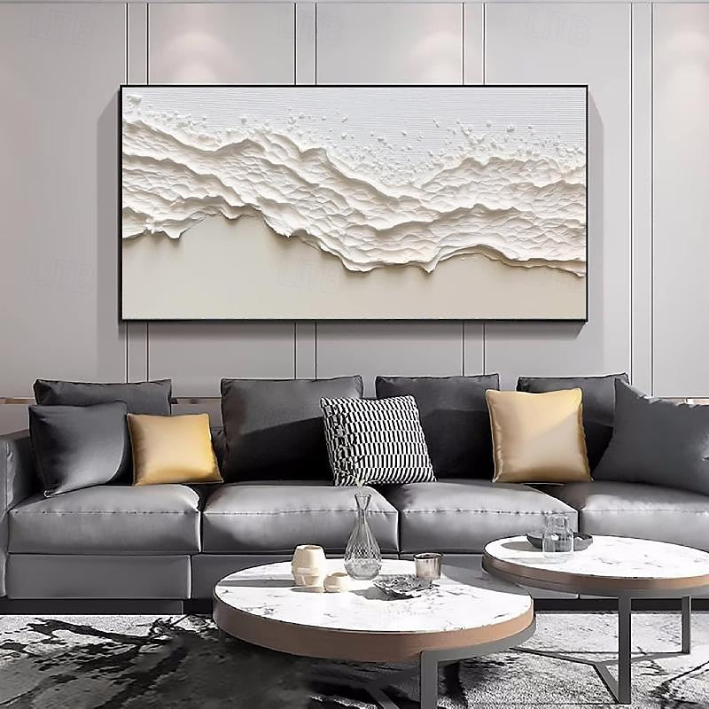 Whispers of the Horizon- Modern 3D Textured Abstract Canvas Painting for Living Room
