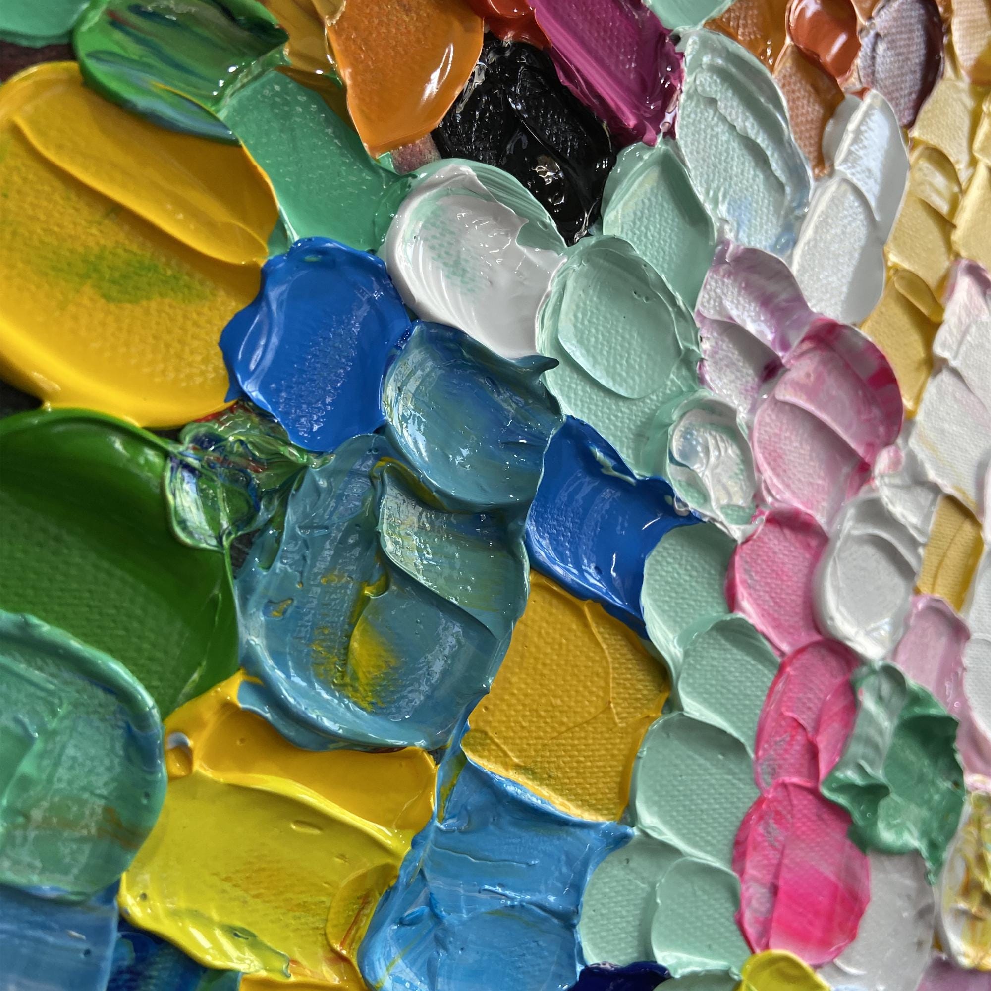 Kaleidoscope-Large Colorful Abstract Oil Painting for Modern Interiors