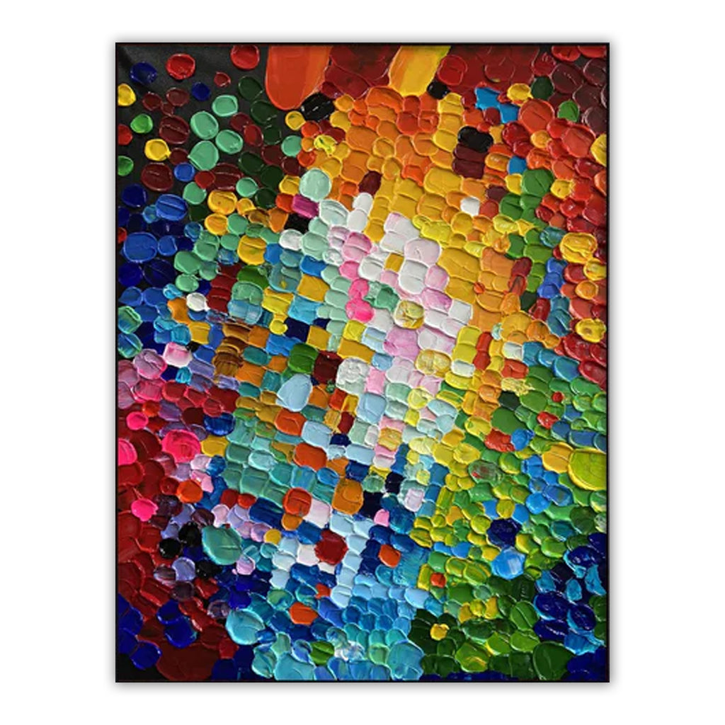 Kaleidoscope-Large Colorful Abstract Oil Painting for Modern Interiors