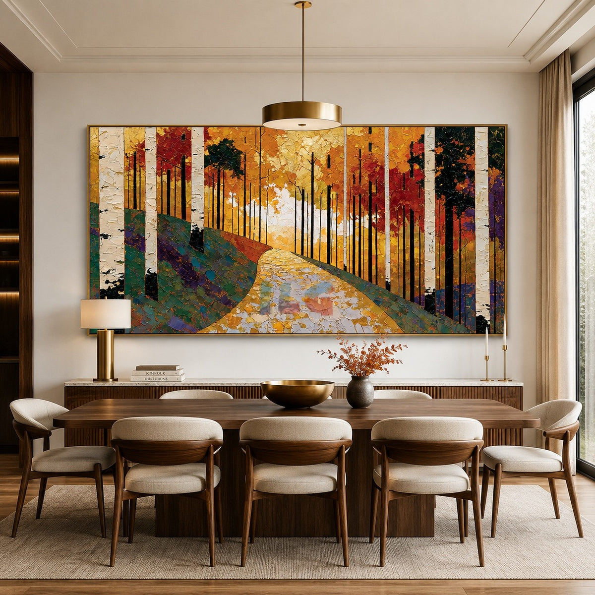 Autumn Birch Trail – Landscape Wall Art