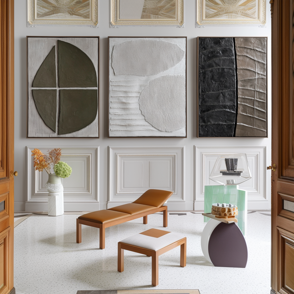 Fragmented Silence-Modern Abstract 3-Piece Wall Art Set - Textured Geometric Canvas Paintings in Neutral Tones