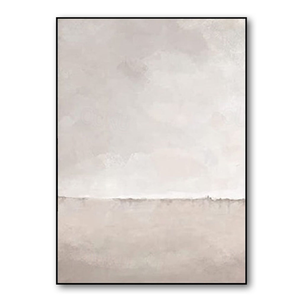 Ethereal Calmscape-Minimalist Vertical Textured Painting for Modern Interiors