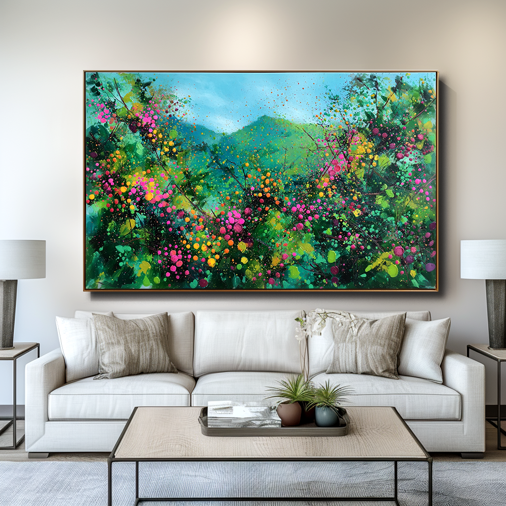 Each hand-painted original decor piece is crafted with care, bringing warmth and authenticity to your walls.
