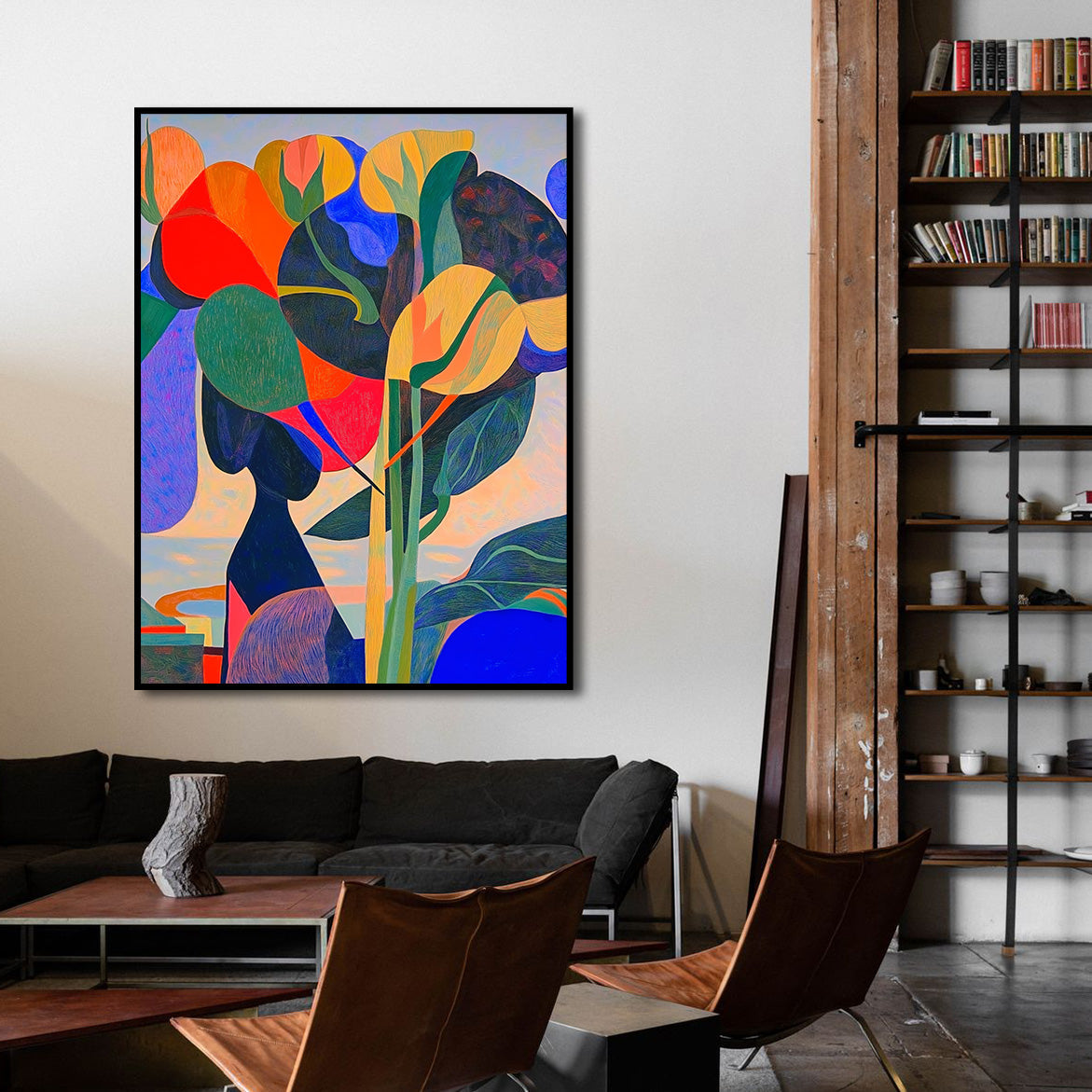 Electric Bloom - Colorful Abstract Botanical Art Modern Expressionist Floral Painting