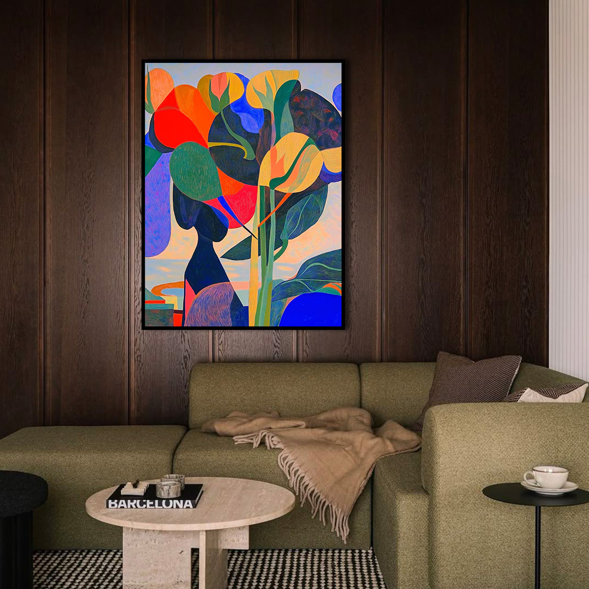 Electric Bloom - Colorful Abstract Botanical Art Modern Expressionist Floral Painting