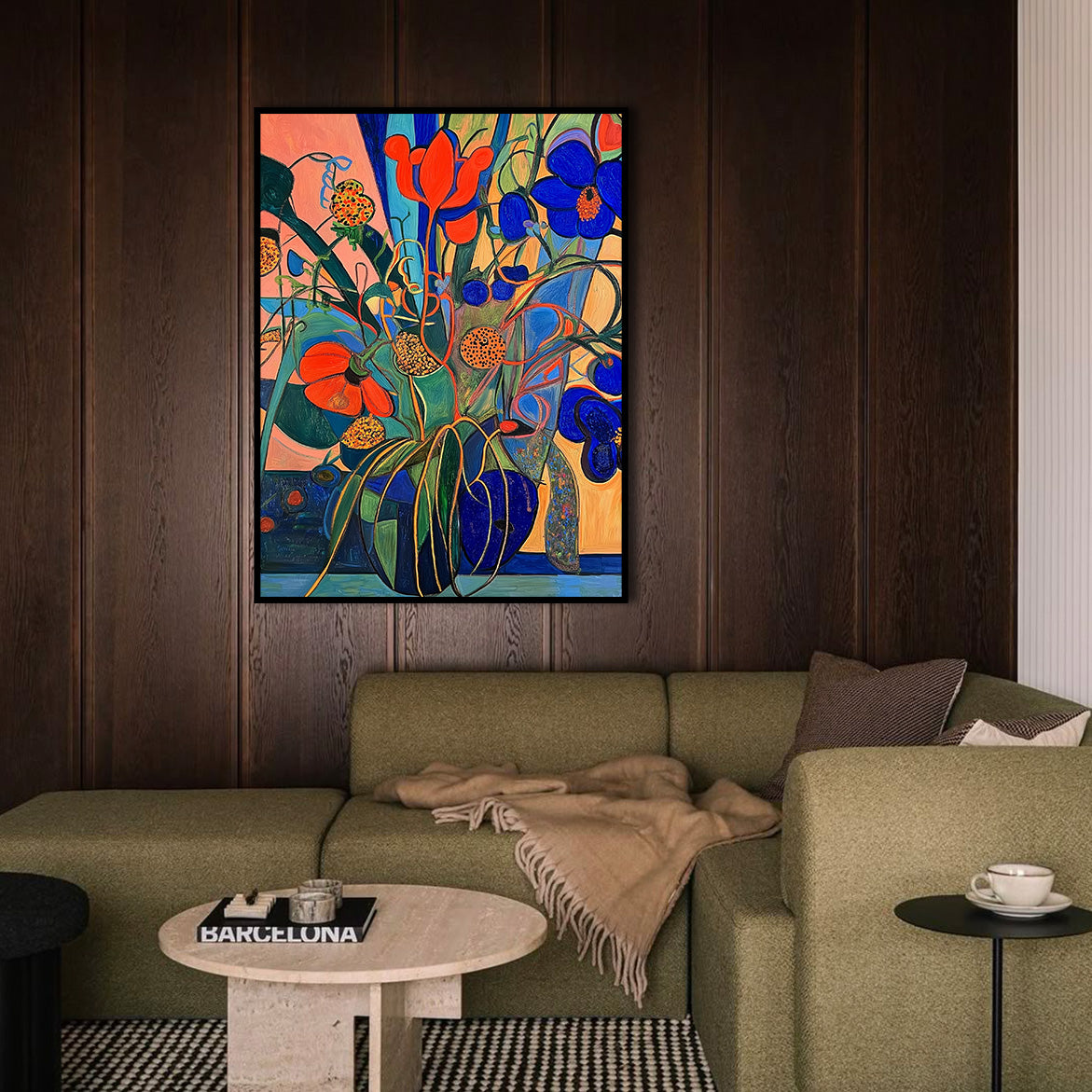 Electric Garden - Bold Abstract Floral Painting – Colorful Modern Expressionist Wall Art