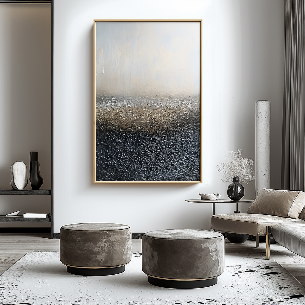 Eternal Horizon – Hand-Painted 3D Textured Abstract Oil Painting on Canvas