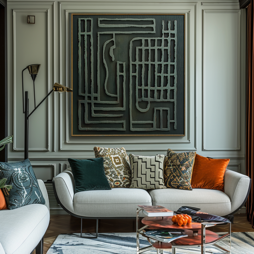 Labyrinthine Essence - 3D Abstract Geometric Wall Art - Modern Decorative Sculpture Artwork for Home & Office