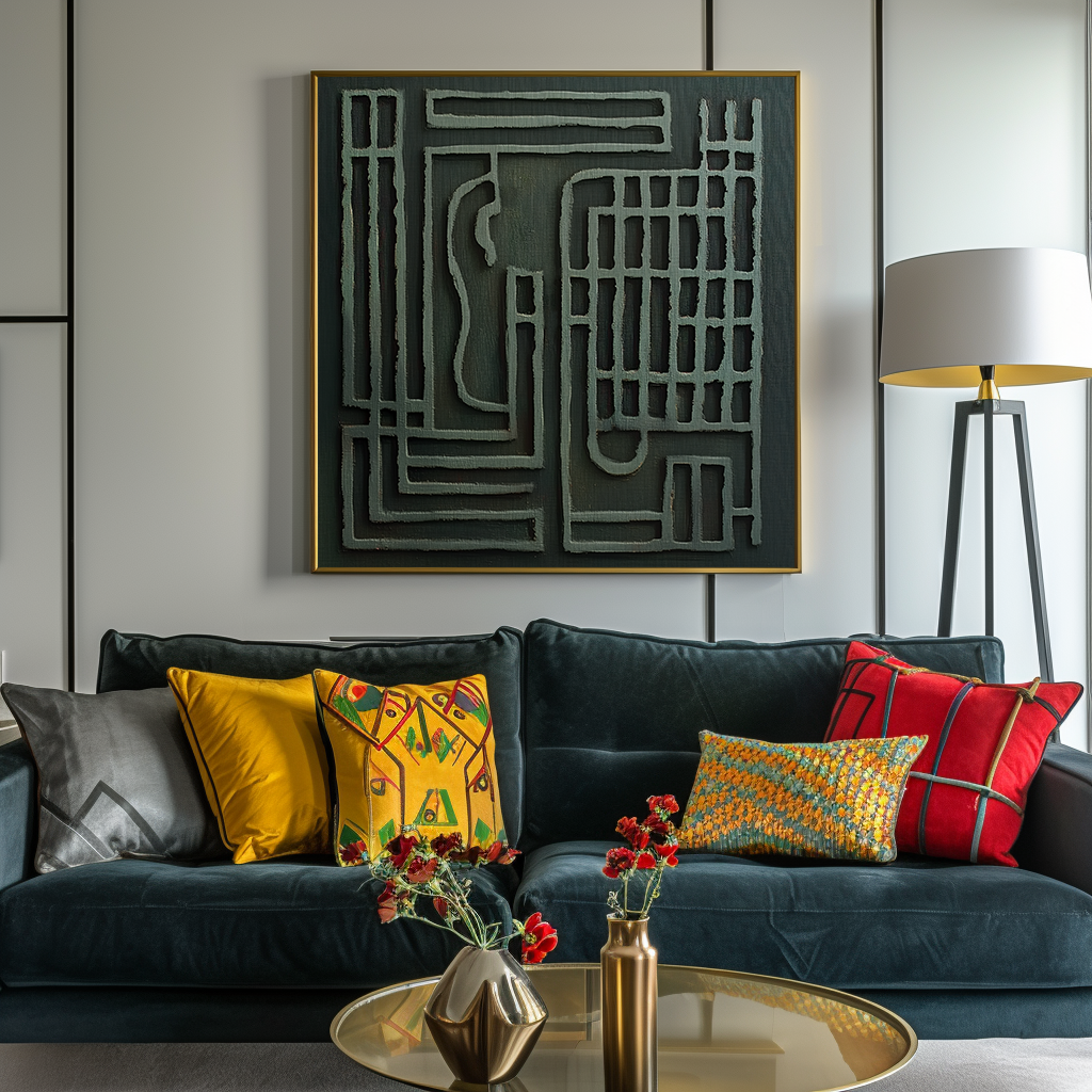 Labyrinthine Essence - 3D Abstract Geometric Wall Art - Modern Decorative Sculpture Artwork for Home & Office