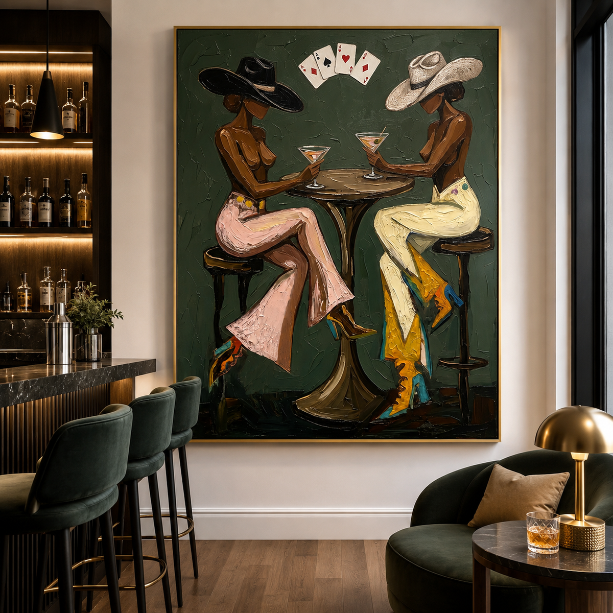 Midnight Cocktail Society – Modern Figurative Wall Art