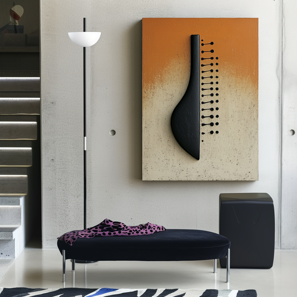 Rhythm of Silence – Minimalist 3D Textured Abstract Wall Art, Hand-Painted Oil on Canvas