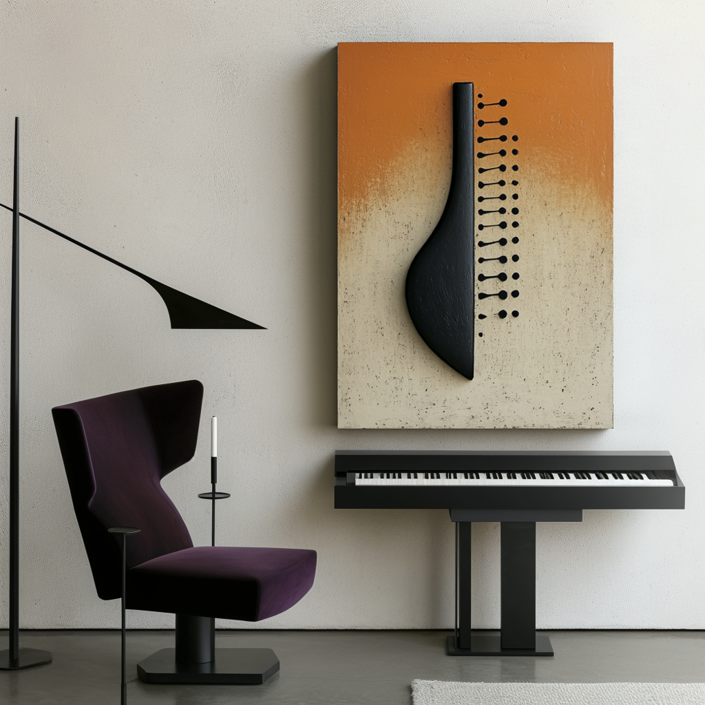 Rhythm of Silence – Minimalist 3D Textured Abstract Wall Art, Hand-Painted Oil on Canvas