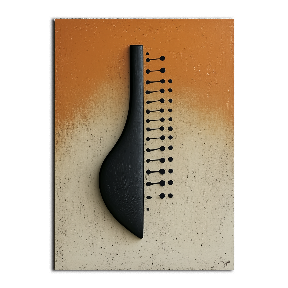 Rhythm of Silence – Minimalist 3D Textured Abstract Wall Art, Hand-Painted Oil on Canvas