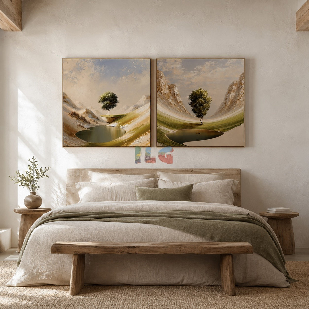 Serene Valley Duo – Landscape Wall Art Set