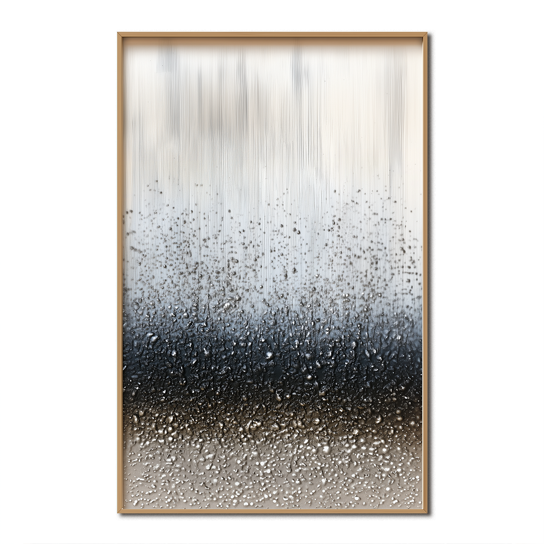 Silent Rainfall – Hand-Painted 3D Textured Abstract Oil Painting on Canvas