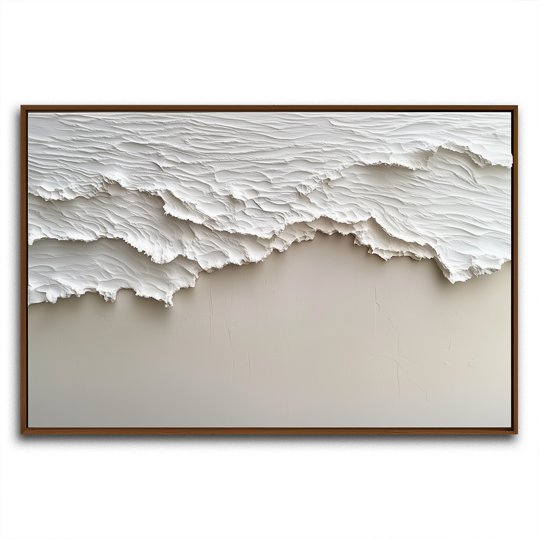 Silent Shores-Handcrafted Textured Abstract Ocean Painting for Modern Decor