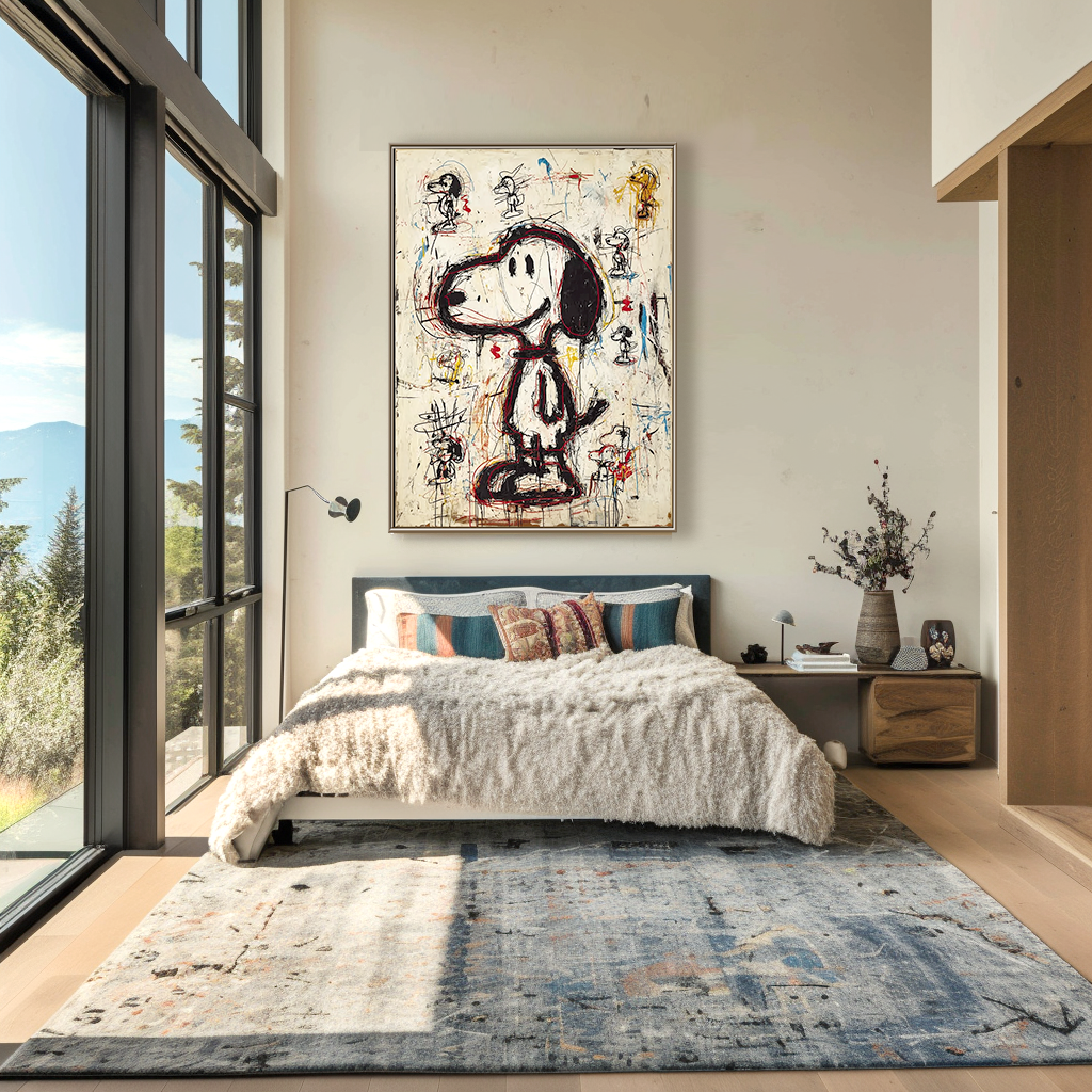 Street Pup – Graffiti Style Abstract Dog Art | Pop-Inspired Cartoon Expressionism