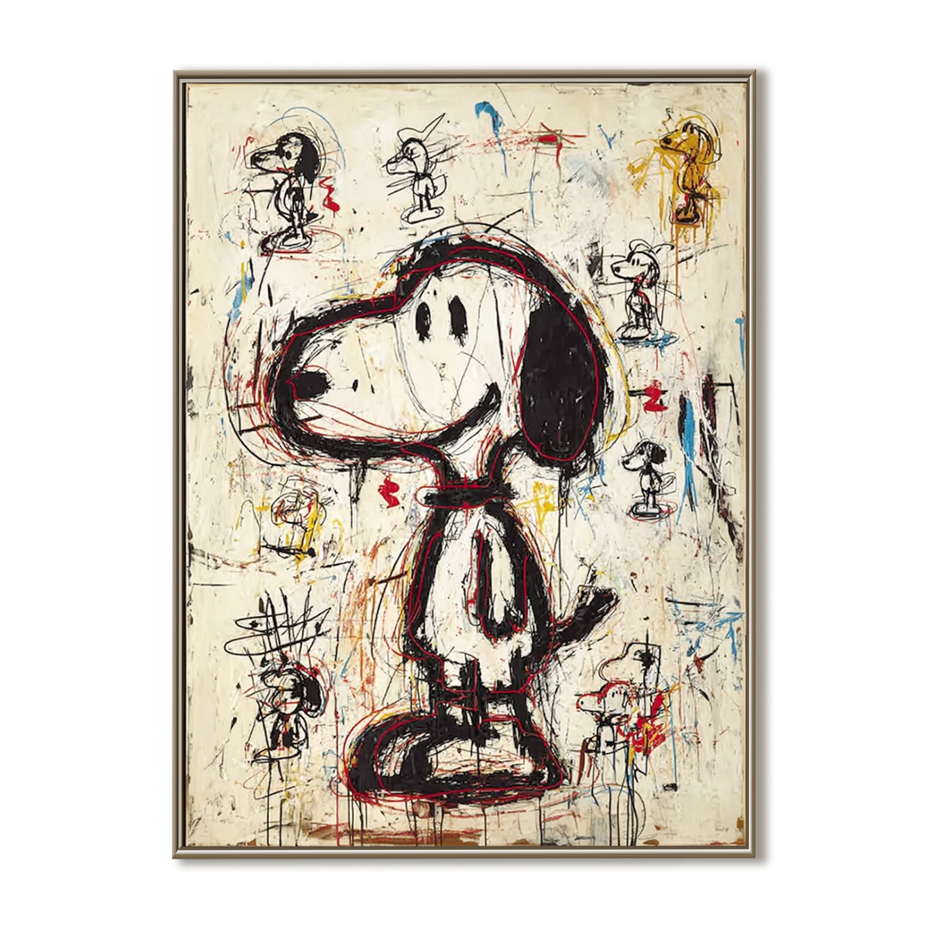 Street Pup – Graffiti Style Abstract Dog Art | Pop-Inspired Cartoon Expressionism