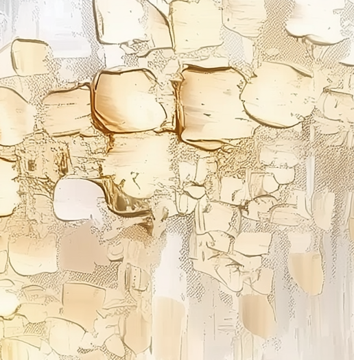 Sunlit Veil-Neutral Tones Textured Abstract Oil Painting, Modern Wall Art for Home Decoration