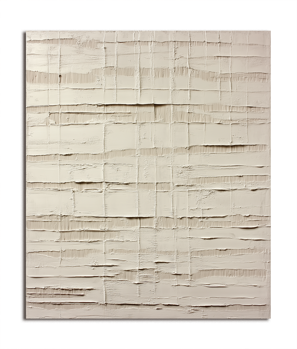 Textured Neutral Abstract Art - Beige Tones, Minimalist Wall Decor for Modern Interiors