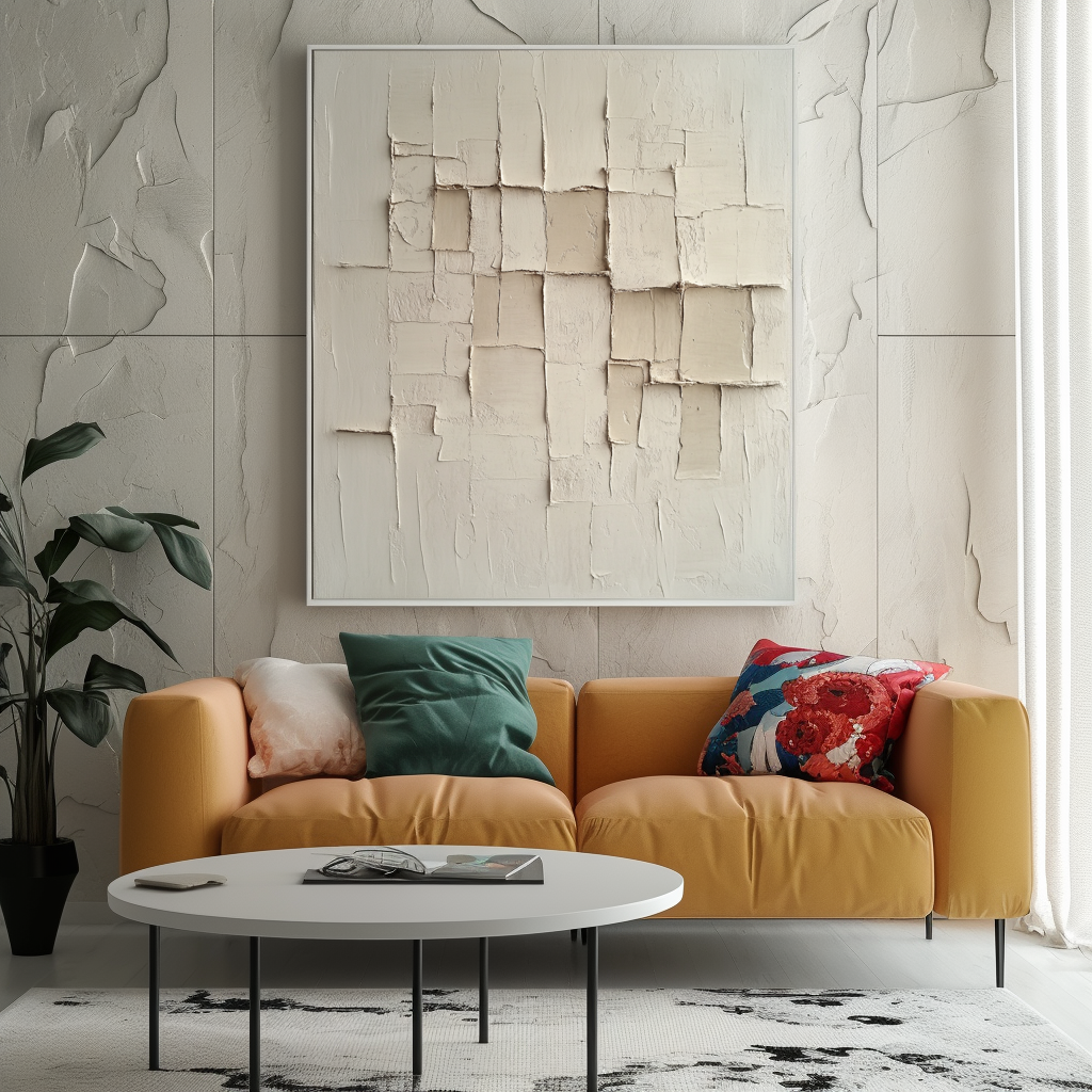 Wabi-Sabi Layers - Beige Textured Abstract Wall Art - Neutral Tones Minimalist Home Decor