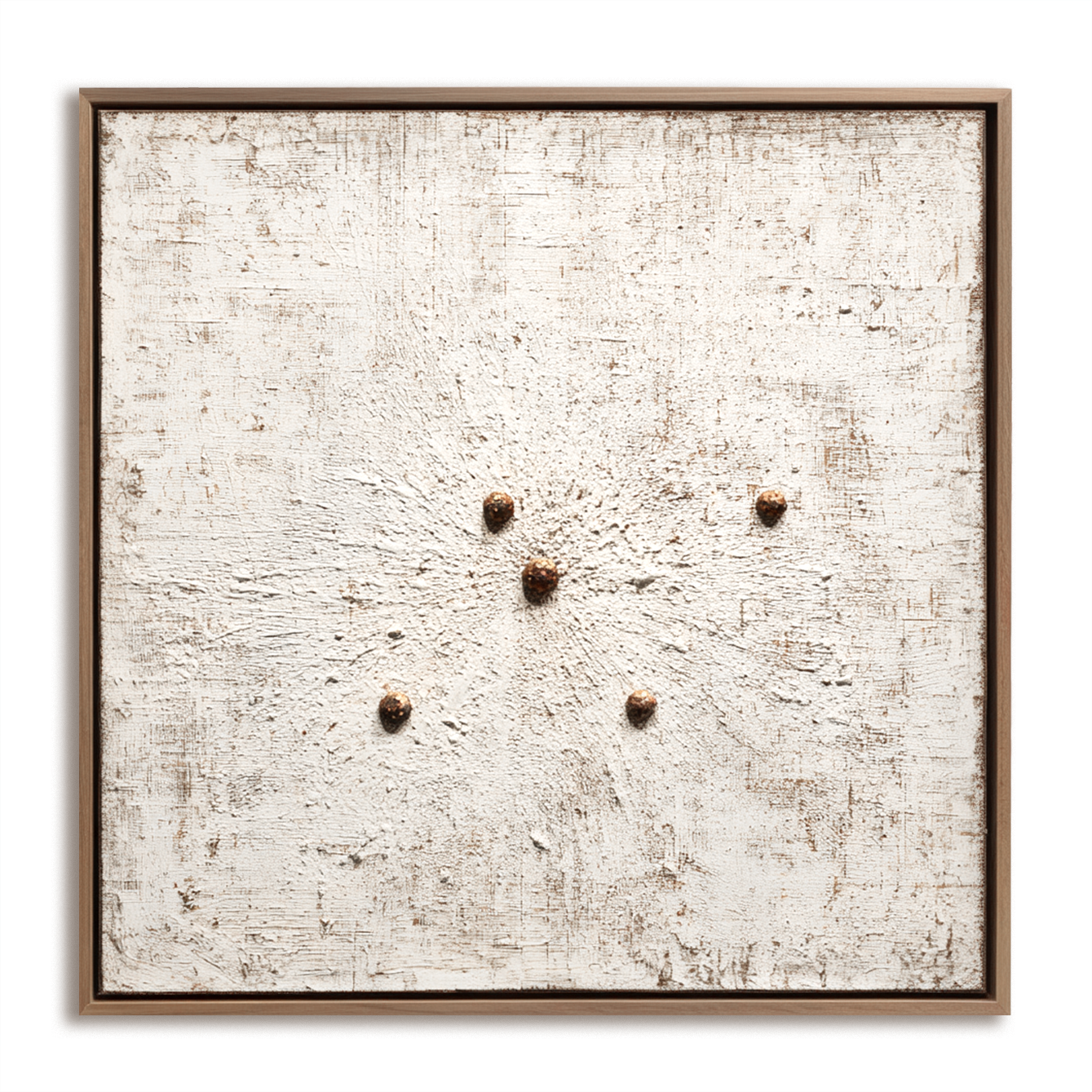 Wabi-Sabi Neutral Textured Wall Art – Modern Abstract Canvas with 3D Accents