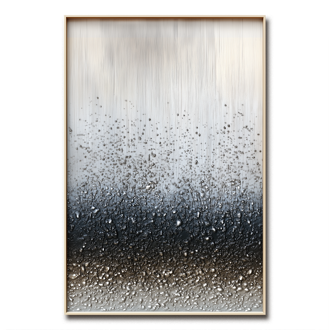 Whispering Rain – Hand-Painted 3D Textured Abstract Oil Painting on Canvas