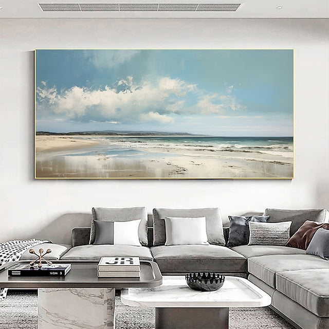 Coastal Serenity – Tranquil Beach Landscape Canvas Art