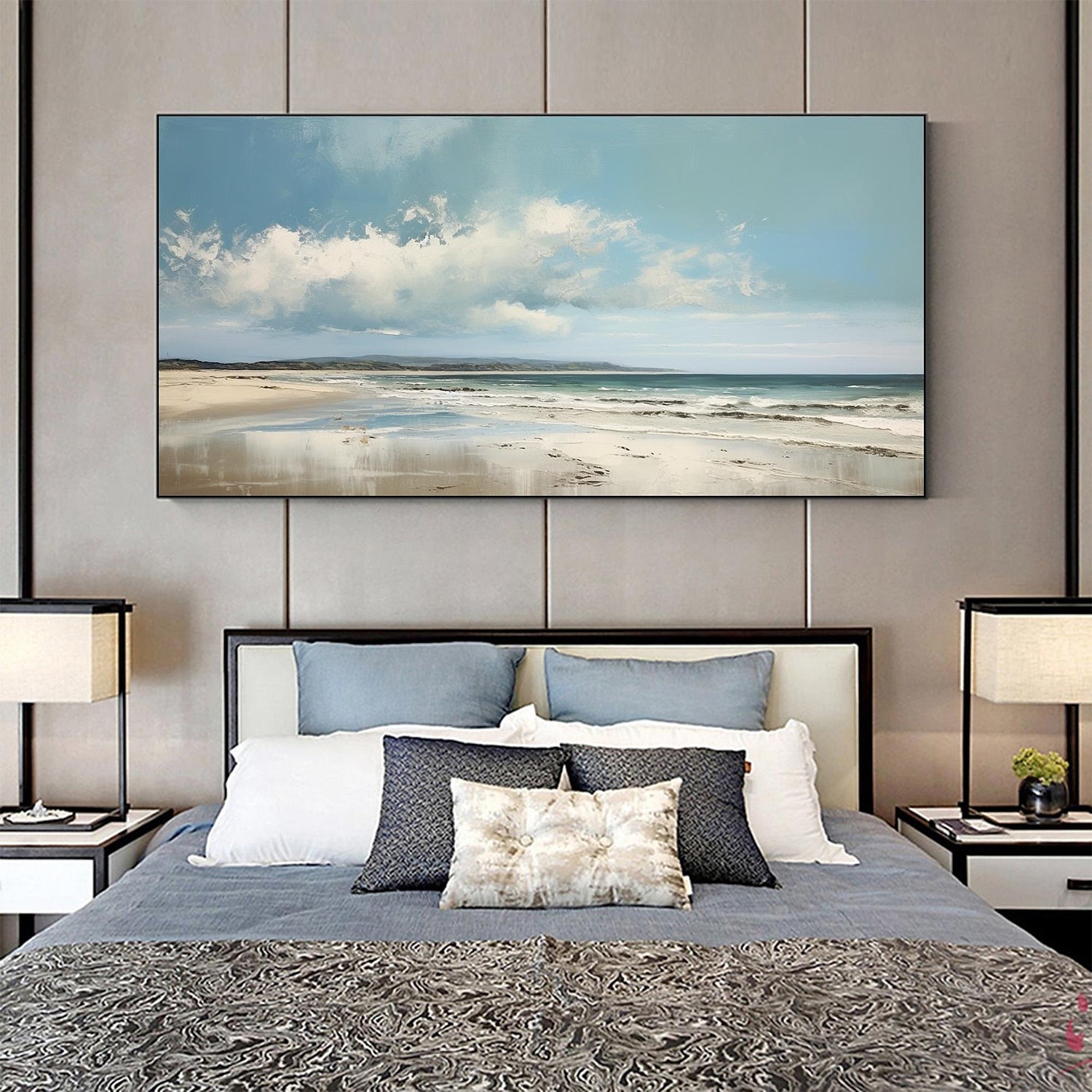 Coastal Serenity – Tranquil Beach Landscape Canvas Art
