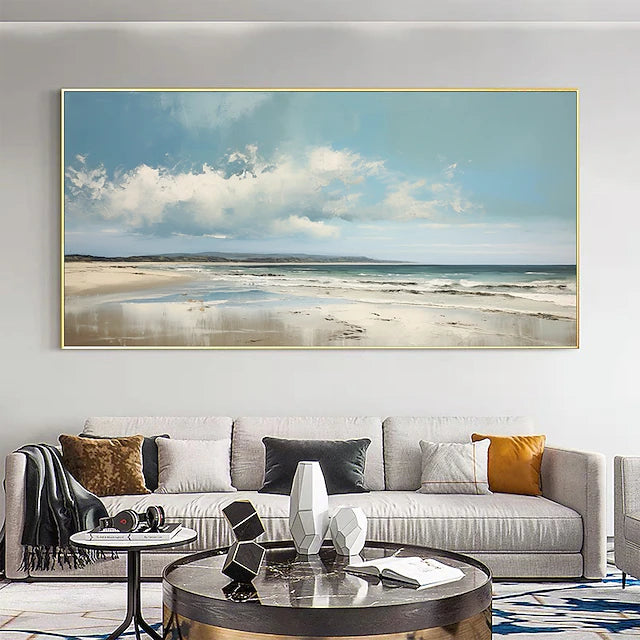 Coastal Serenity – Tranquil Beach Landscape Canvas Art