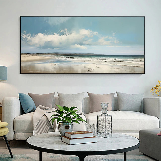 Coastal Serenity – Tranquil Beach Landscape Canvas Art