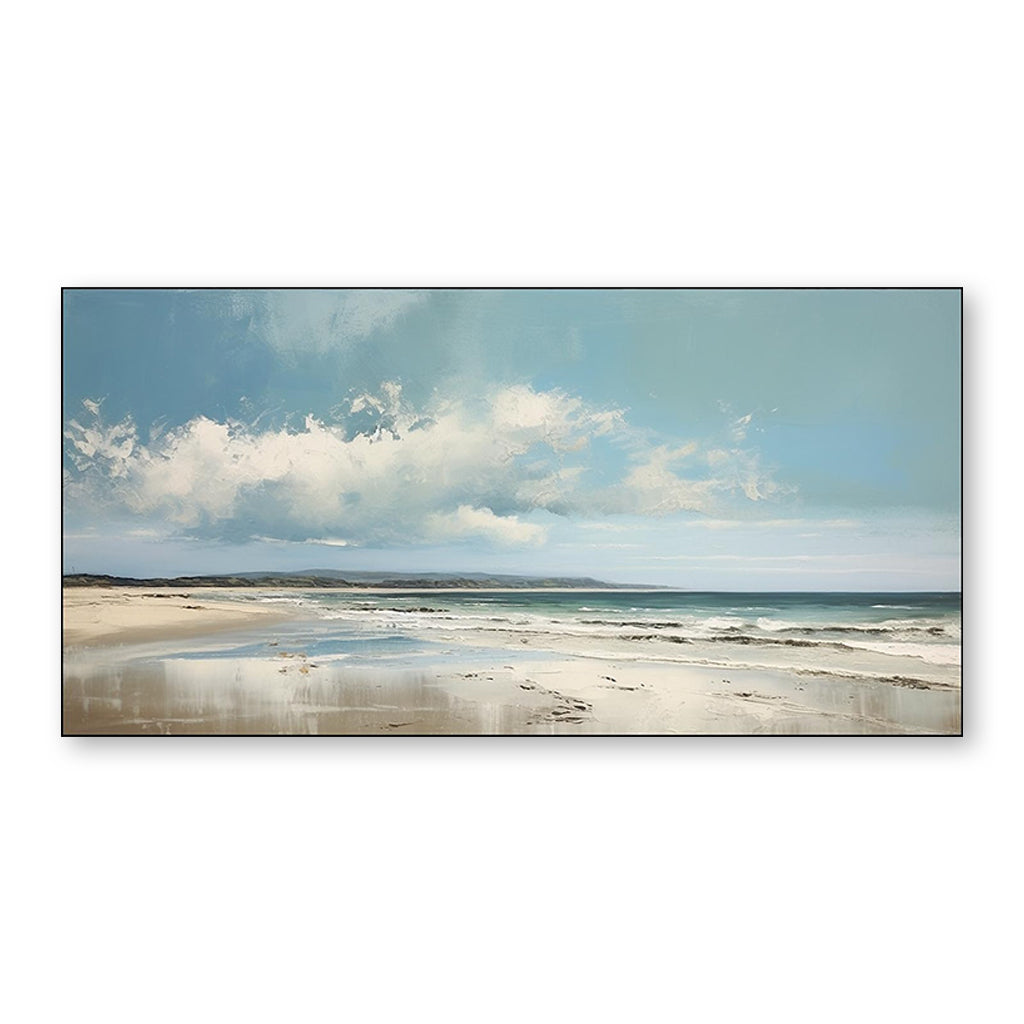Coastal Serenity – Tranquil Beach Landscape Canvas Art