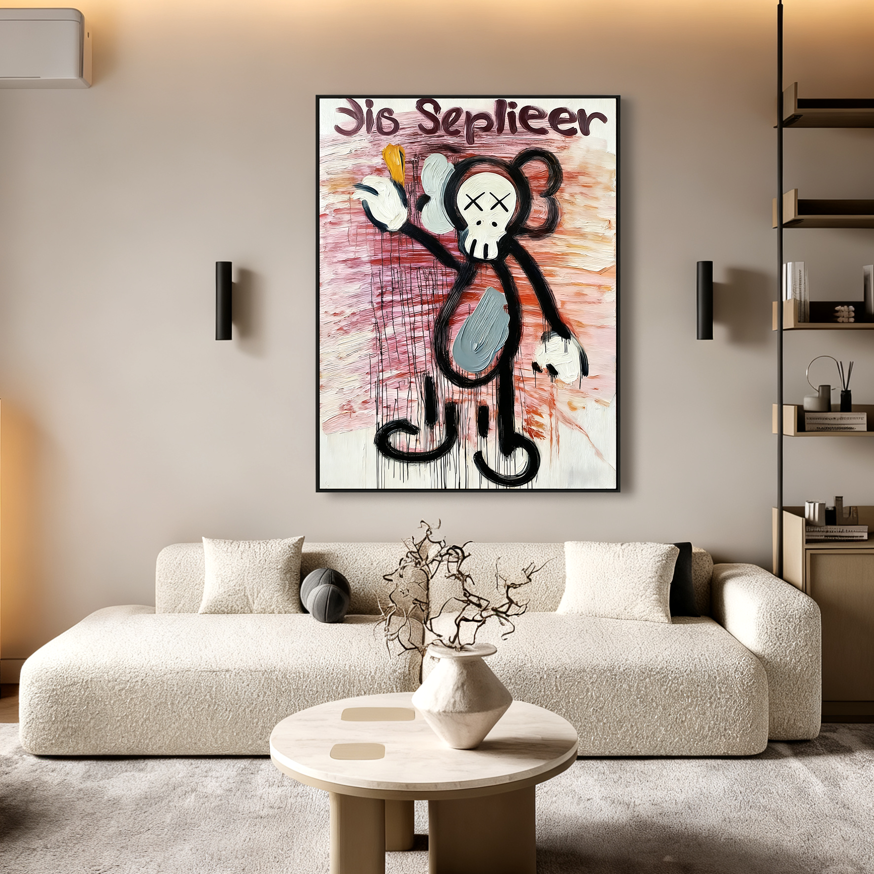 Sis Seplier – Expressive Character Wall Art for Modern Living Rooms