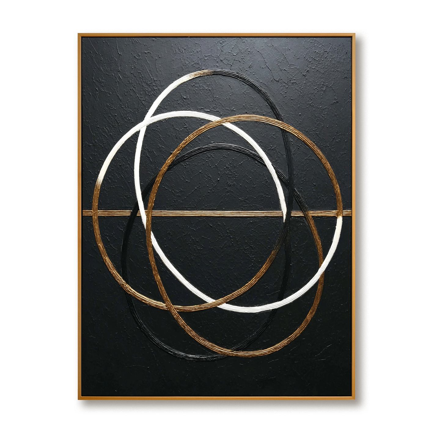 Interwoven Balance - Hand-Painted Textured Abstract Wall Art