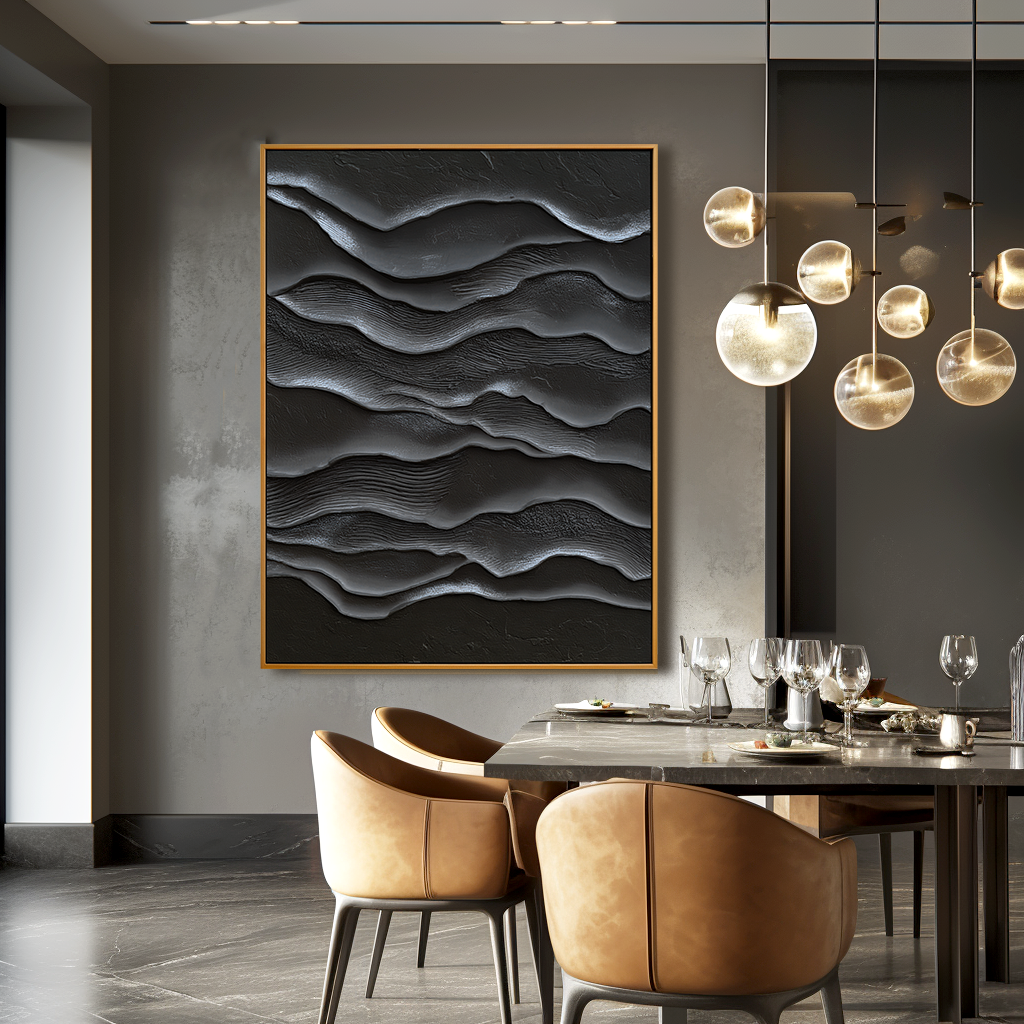 Quiet Tides - Hand-Painted Textured Abstract Wall Art