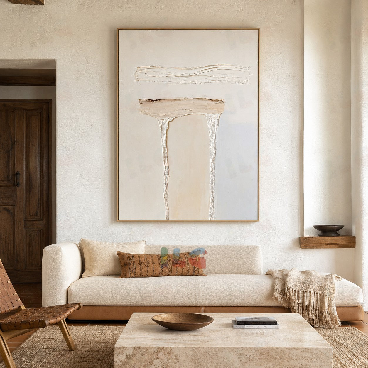 Threshold Flow – Minimal Vertical Structure Acoustic Wall Art