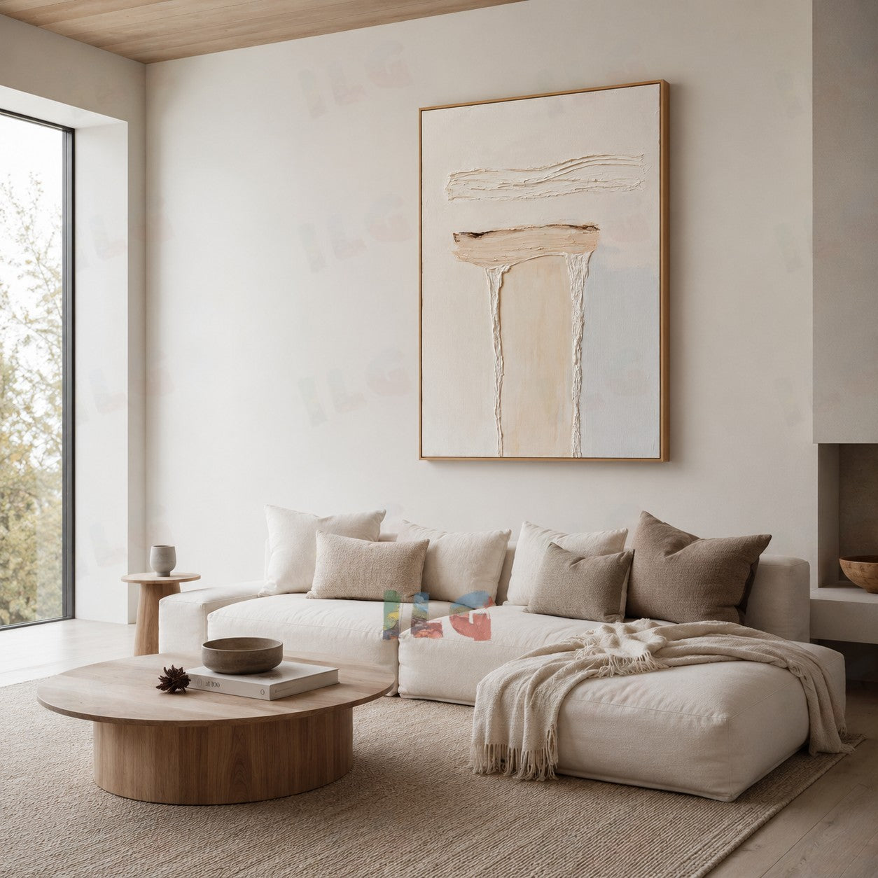 Threshold Flow – Minimal Vertical Structure Acoustic Wall Art