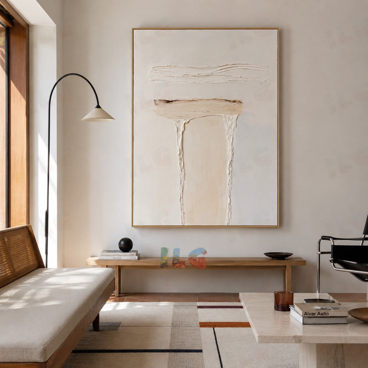 Threshold Flow – Minimal Vertical Structure Acoustic Wall Art