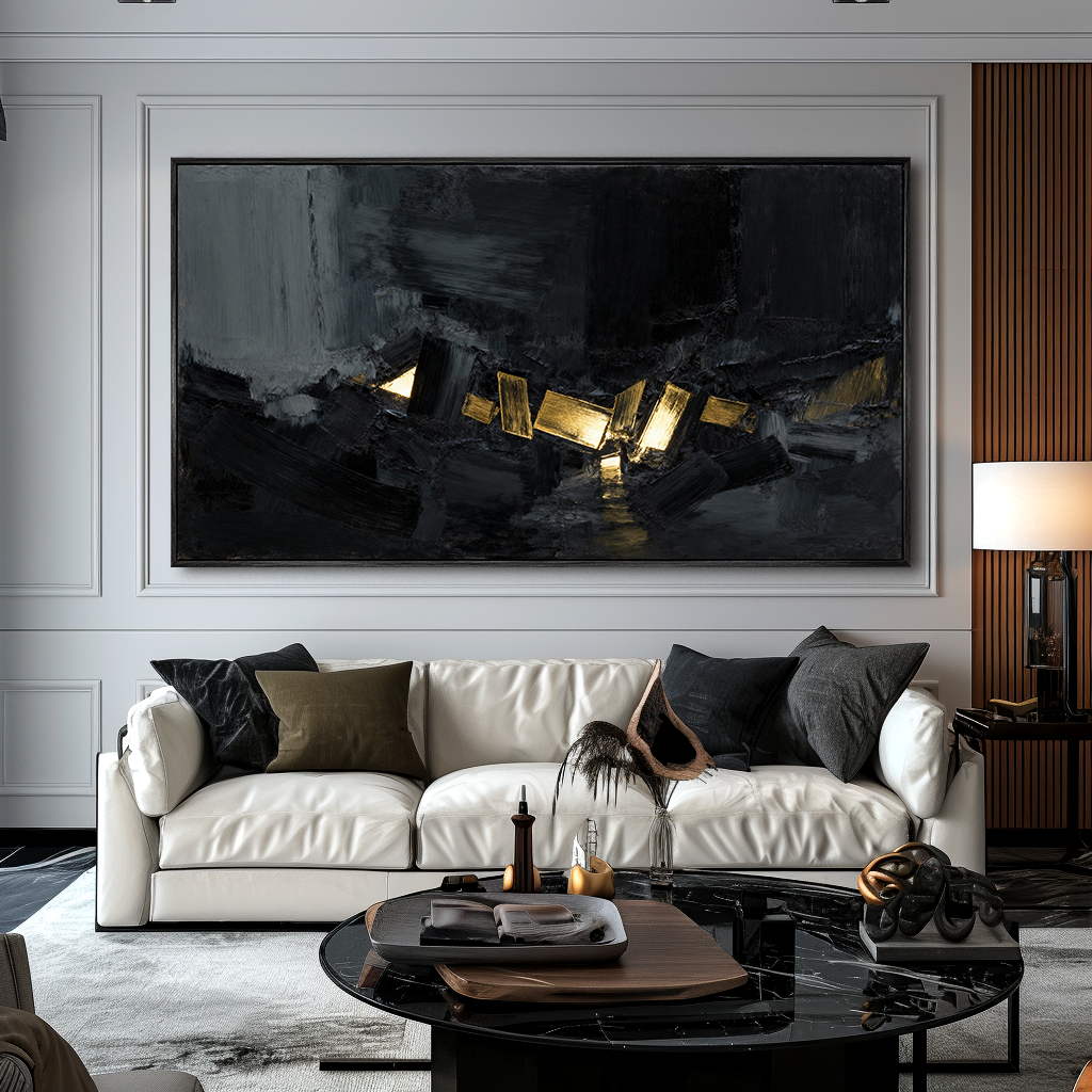 When Light Breaks – Hand-Painted Textured Abstract Wall Art