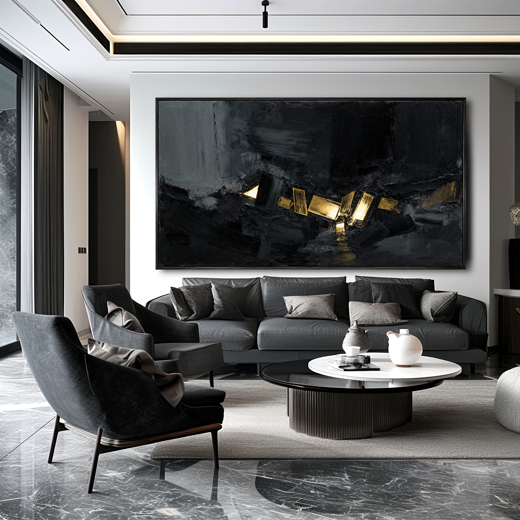 When Light Breaks – Hand-Painted Textured Abstract Wall Art