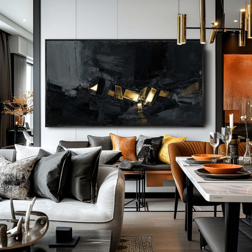 When Light Breaks – Hand-Painted Textured Abstract Wall Art