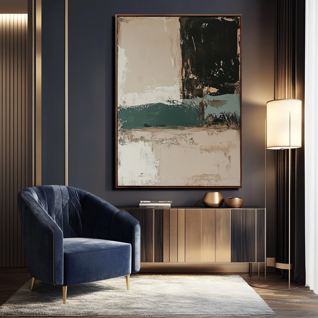 neutral abstract painting for modern decor